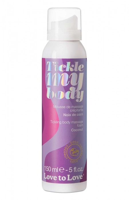 Массажная хрустящая пенка Tickle My Body Coconut с ароматом кокоса - 150 мл. - Love to Love - купить с доставкой в Великом Новгороде