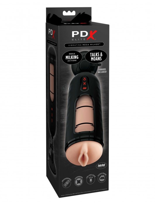 Мастурбатор-вагина с вибрацией Vibrating Mega Milker - Pipedream - в Великом Новгороде купить с доставкой