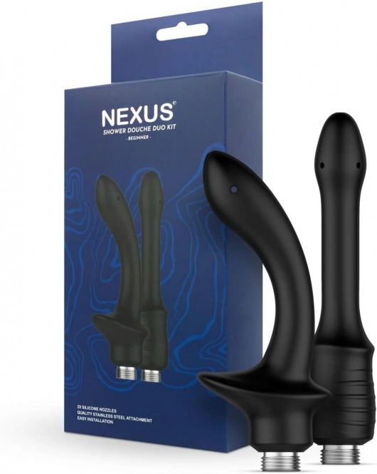 Набор из 2 насадок для анального душа Shower Douche Duo Kit Beginner - Nexus Range - купить с доставкой в Великом Новгороде