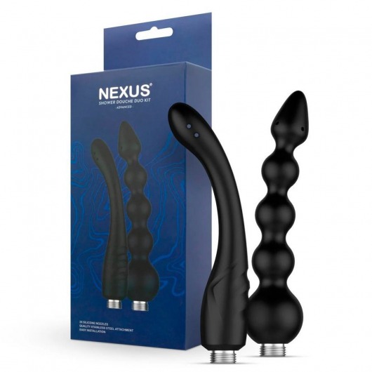 Набор из 2 насадок для анального душа Shower Douche Duo Kit - Nexus Range - купить с доставкой в Великом Новгороде