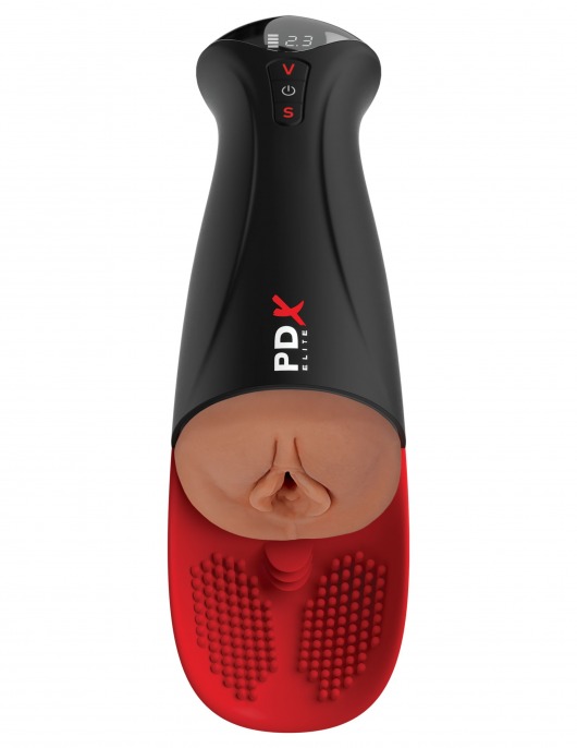Мастурбатор-вагина в колбе с вибрацией Fuck-O-Matic Pro XL - Pipedream - в Великом Новгороде купить с доставкой