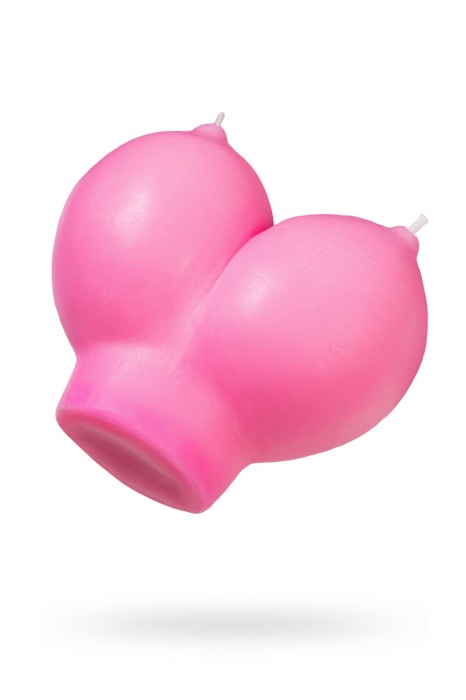 Розовая свеча «Сиськи» - 150 гр. - Pecado - купить с доставкой в Великом Новгороде