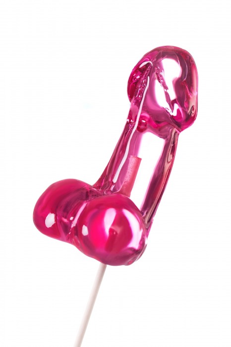 Розовый леденец в форме члена со вкусом айриш крим - 80 гр. - Sosuчki - купить с доставкой в Великом Новгороде