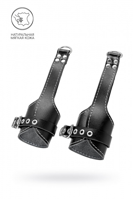 Черные подвесы с белой строчкой - Pecado - купить с доставкой в Великом Новгороде