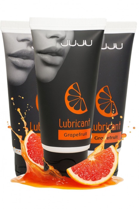 Набор из 3 съедобных лубрикантов JUJU со вкусом грейпфрута - JuJu - купить с доставкой в Великом Новгороде Набор из 3 съедобных лубрикантов JUJU со вкусом грейпфрута - JuJu - купить с доставкой в Великом Новгороде