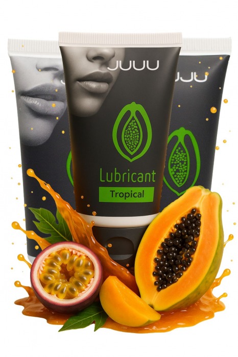 Набор из 3 съедобных лубрикантов JUJU со вкусом тропических фруктов - JuJu - купить с доставкой в Великом Новгороде Набор из 3 съедобных лубрикантов JUJU со вкусом тропических фруктов - JuJu - купить с доставкой в Великом Новгороде