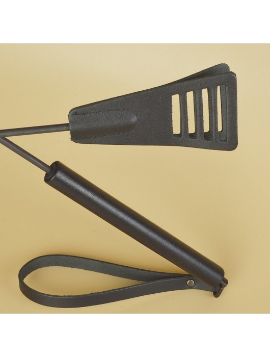 Черный кожаный стек «Сириус» - 60 см. - Sitabella - купить с доставкой в Великом Новгороде