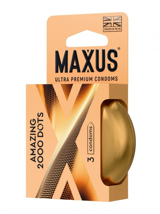 Точечные презервативы MAXUS 2000 Amazing Dots с железным кейсом - 3 шт. - Maxus - купить с доставкой в Великом Новгороде