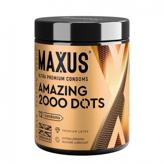 Точечные презервативы MAXUS 2000 Amazing Dots с железным кейсом - 12 шт. - Maxus - купить с доставкой в Великом Новгороде