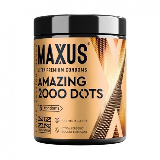 Точечные презервативы MAXUS 2000 Amazing Dots с железным кейсом - 15 шт. - Maxus - купить с доставкой в Великом Новгороде
