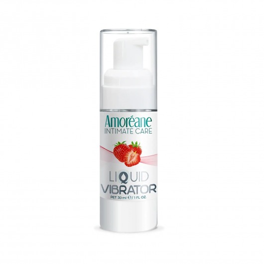 Жидкий вибратор со вкусом клубники Amoreane Strawberry - 30 мл. - Amoreane - купить с доставкой в Великом Новгороде