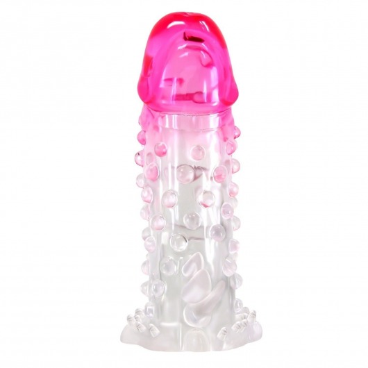 Прозрачно-розовая насадка на пенис Wilford - 13,5 см. - Baile - в Великом Новгороде купить с доставкой