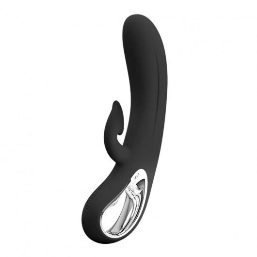 Черный вибратор-кролик Romance Massage - 24 см. - Baile купить в Великом Новгороде с доставкой в Orgasmix.ru Черный вибратор-кролик Romance Massage - 24 см. - Baile