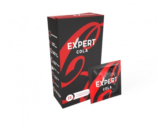 Презервативы с ароматом колы Expert Cola - 15 шт. - Expert - купить с доставкой в Великом Новгороде