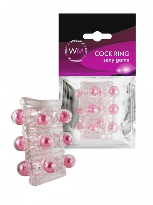 Прозрачная сквозная насадка на пенис с цветными шариками - Erowoman-Eroman - в Великом Новгороде купить с доставкой