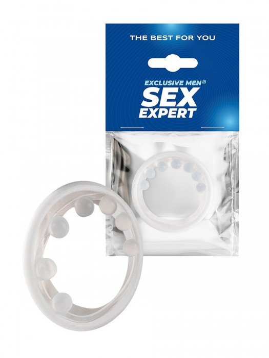 Эрекционное кольцо с мягкой стимулирующей насадкой - Sex Expert - в Великом Новгороде купить с доставкой