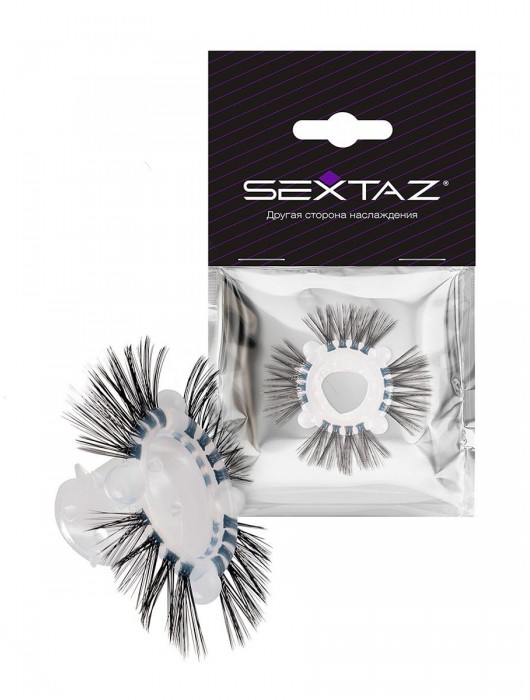 Эластичное эрекционное кольцо с черными «ресничками» - Sextaz - в Великом Новгороде купить с доставкой