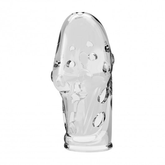 Прозрачная насадка на пенис Booker - 8 см. - Baile - в Великом Новгороде купить с доставкой