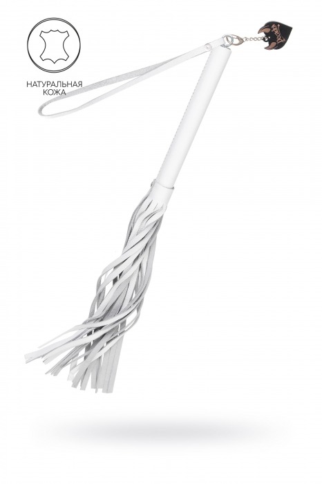Белая кожаная плеть - 50 см. - Pecado - купить с доставкой в Великом Новгороде