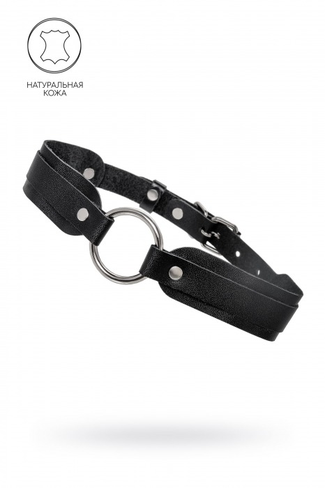 Черный кожаный чокер-ошейник со скруглёнными углами - Pecado - купить с доставкой в Великом Новгороде