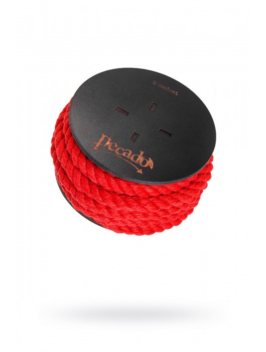 Красная веревка для шибари на катушке - 5 м. - Pecado - купить с доставкой в Великом Новгороде