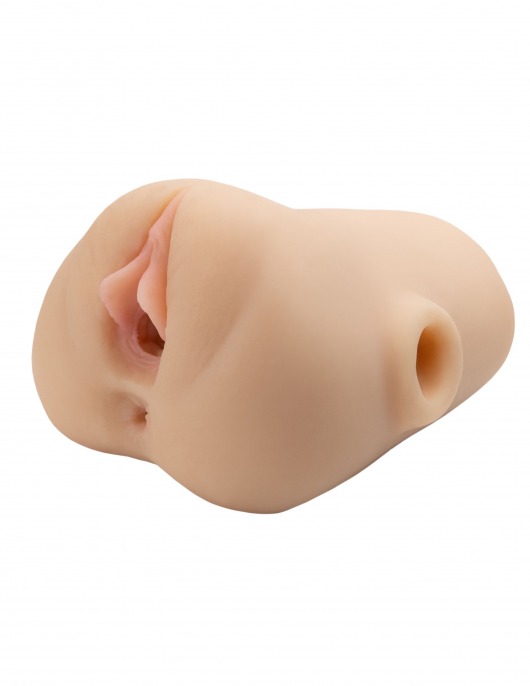 Телесный мастурбатор с вибрацией Double Pounder Vibrating Squeeze Stroker - Pipedream - в Великом Новгороде купить с доставкой