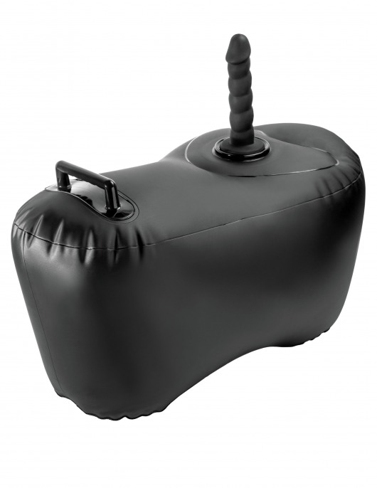 Черное надувное кресло с платформой для фиксации дилдо Body Dock Inflatable Love Seat - Pipedream - купить с доставкой в Великом Новгороде