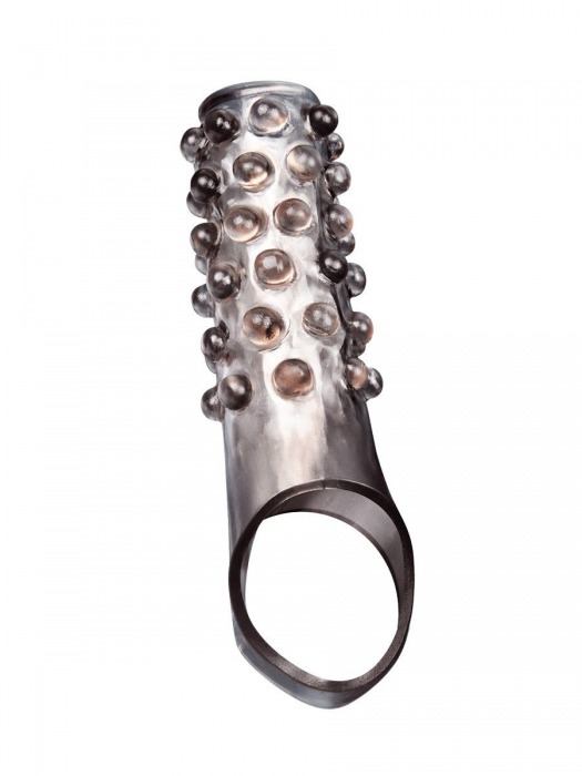 Дымчатая насадка на пенис с выпуклостями - 11 см. - Sex Expert - в Великом Новгороде купить с доставкой