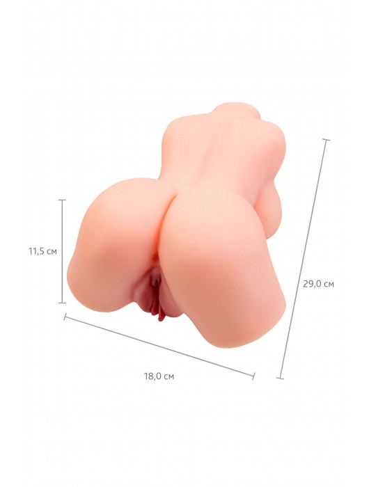 Реалистичный мастурбатор в форме женского тела с 2 любовными входами - No Name - в Великом Новгороде купить с доставкой