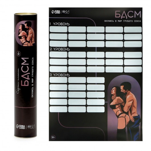 Плакат для двоих со скретч-слоем «БДСМ» - Сима-Ленд - купить с доставкой в Великом Новгороде