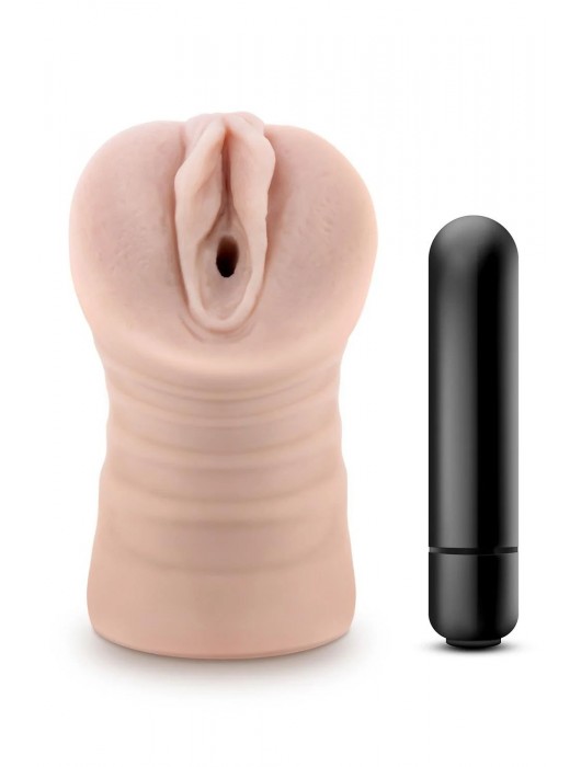 Телесный мастурбатор-вагина Ayumi с вибрацией - Blush Novelties - в Великом Новгороде купить с доставкой