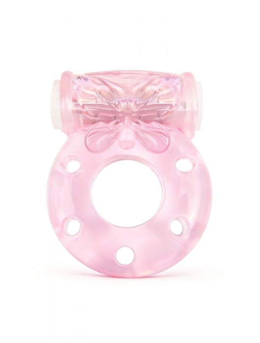 Розовое эрекционное виброкольцо с бабочкой - 1137 - в Великом Новгороде купить с доставкой
