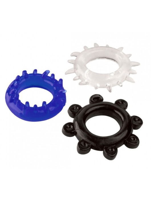 Набор из 3 эрекционных колец разного цвета и рельефа - Boys of Toys - в Великом Новгороде купить с доставкой