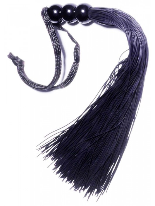 Черная силиконовая плетка - 25,4 см. - Boys of Toys - купить с доставкой в Великом Новгороде