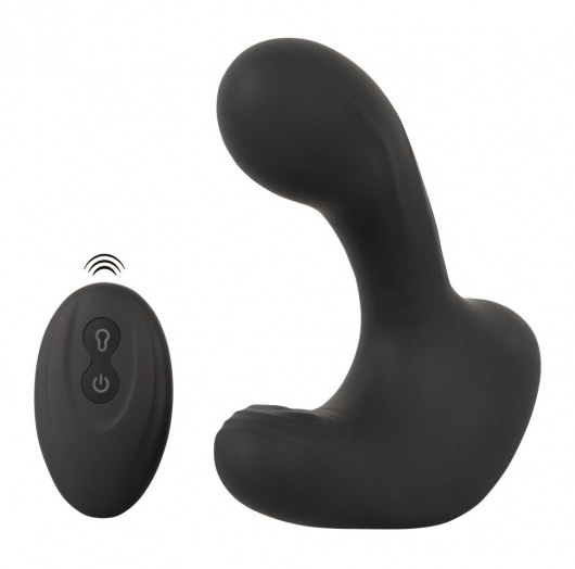 Черная анальная вибропробка с функцией расширения RC Butt Plug with 3 functions - Orion - в Великом Новгороде купить с доставкой