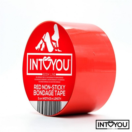 Красный скотч для фиксации Non-Sticky Bondage Tape - 15 м. - Intoyou - купить с доставкой в Великом Новгороде