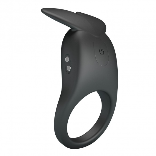 Черное перезаряжаемое виброкольцо Carlton - Baile - в Великом Новгороде купить с доставкой