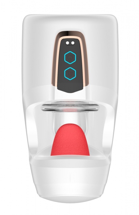 Белый мастурбатор с язычком и возвратно-поступательными движениями - Secwell - в Великом Новгороде купить с доставкой