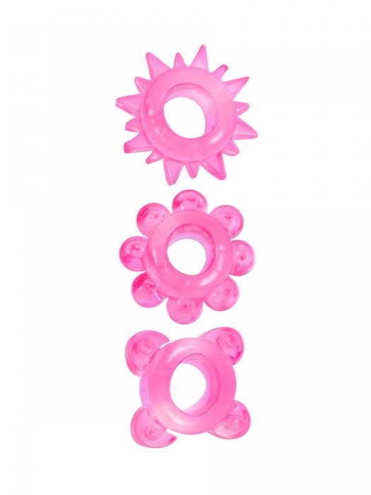 Комплект из 3 розовых эрекционных колец - Erowoman-Eroman - в Великом Новгороде купить с доставкой