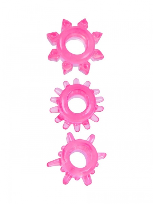 Комплект из трех розовых эрекционных колец - Erowoman-Eroman - в Великом Новгороде купить с доставкой