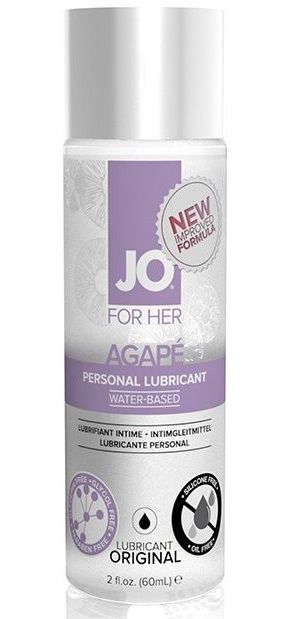 Лубрикант на водной основе для женщин JO AGAPE LUBRICANT ORIGINAL - 60 мл. - System JO - купить с доставкой в Великом Новгороде