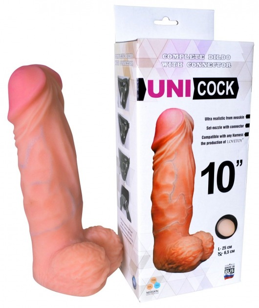 Фаллическая насадка Харнесс UNICOCK 10  - 25 см. - LOVETOY (А-Полимер) - купить с доставкой в Великом Новгороде