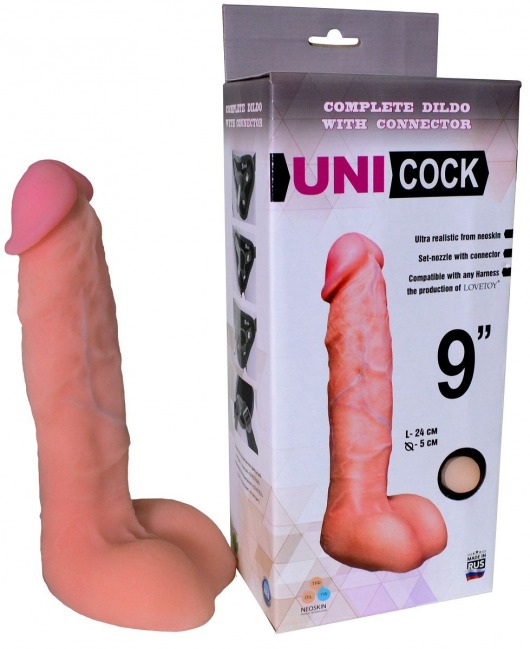 Фаллическая насадка Харнесс UNICOCK 9  - 24 см. - LOVETOY (А-Полимер) - купить с доставкой в Великом Новгороде