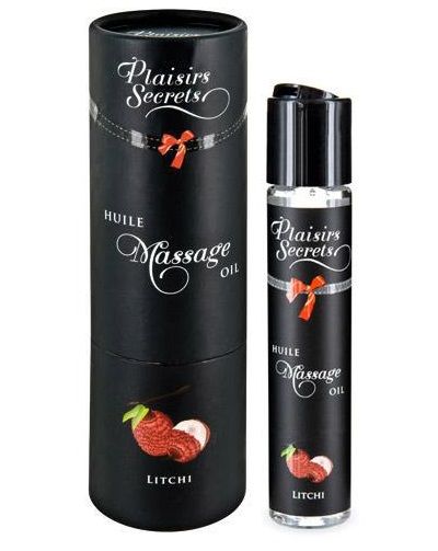 Массажное масло с ароматом личи Huile de Massage Gourmande Litchi - 59 мл. - Plaisir Secret - купить с доставкой в Великом Новгороде