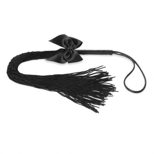 Чёрная плётка Lilly Whip Bijoux - Bijoux Indiscrets - купить с доставкой в Великом Новгороде