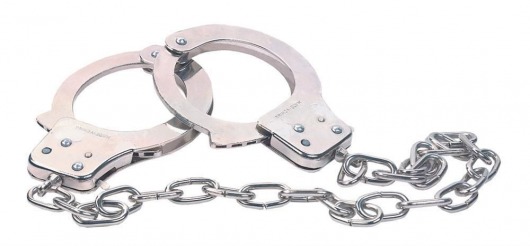 Наручники из металла с длинной цепочкой CHROME HANDCUFFS METAL HANDCUFFS W. KEY - NMC - купить с доставкой в Великом Новгороде