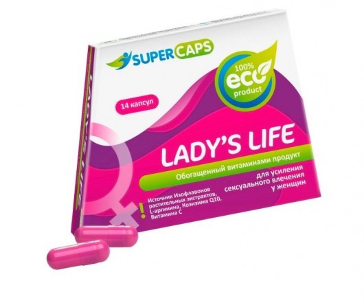 Возбуждающие капсулы Ladys Life - 14 капсул (0,35 гр.) - SuperCaps - купить с доставкой в Великом Новгороде