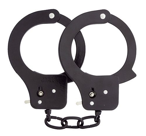 Чёрные наручники из листового металла BONDX METAL CUFFS BLACK - Dream Toys - купить с доставкой в Великом Новгороде