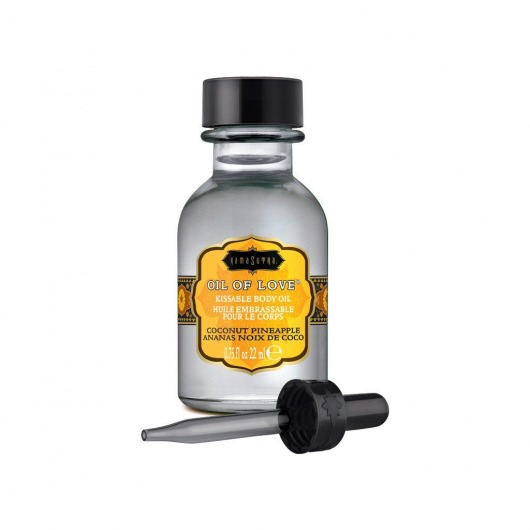 Масло для ласк с ароматом кокоса и ананаса Oil of Love Coconut Pineapple - 22 мл. - Kama Sutra - купить с доставкой в Великом Новгороде