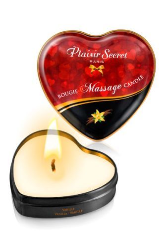 Массажная свеча с ароматом ванили Bougie Massage Candle - 35 мл. - Plaisir Secret - купить с доставкой в Великом Новгороде